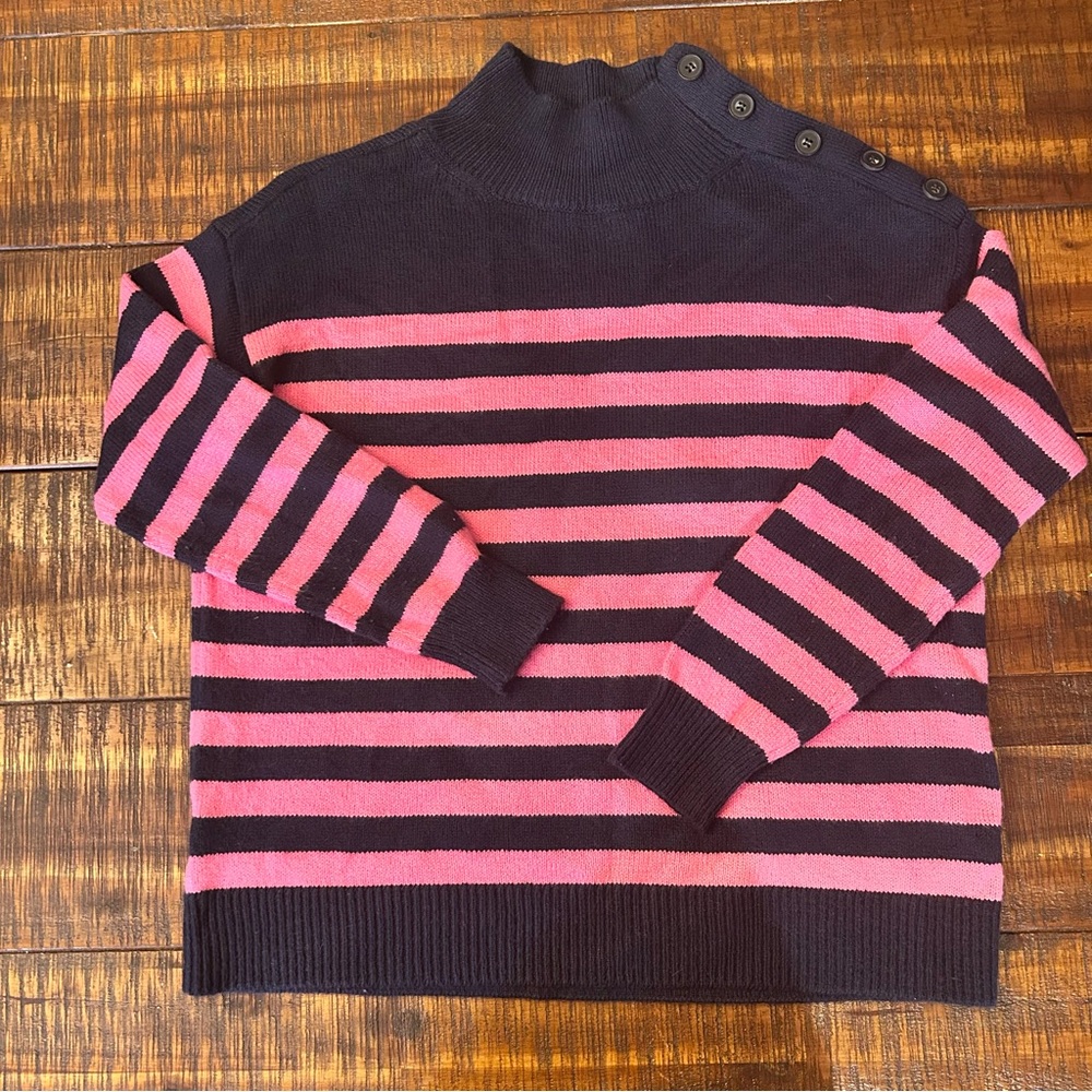 Striped Black and Pink Women's Sweater